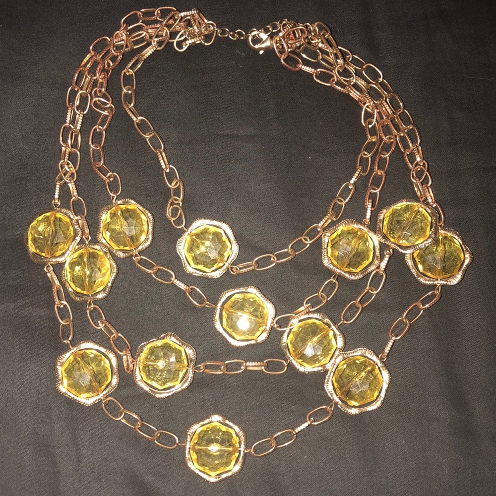 Charming Charlie’s yellow statement necklace